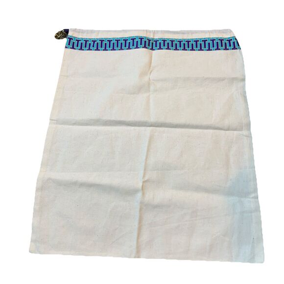 Tory Burch Dust Bag 12"x15" Drawstring Shoes Small Purse Logo Charm, NWOT - Picture 10 of 11